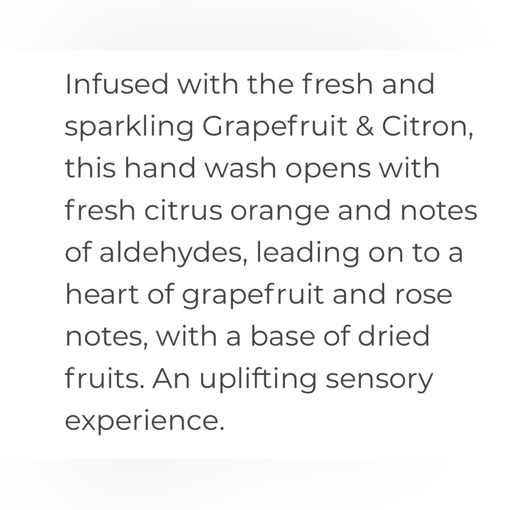 Pecksniff’s Grapefruit & Citron Moisturising Hand Wash - Made in England. - Picture 5 of 5